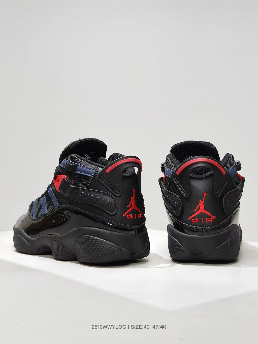 Jordan Six Rings Sneakers Black Navy Red