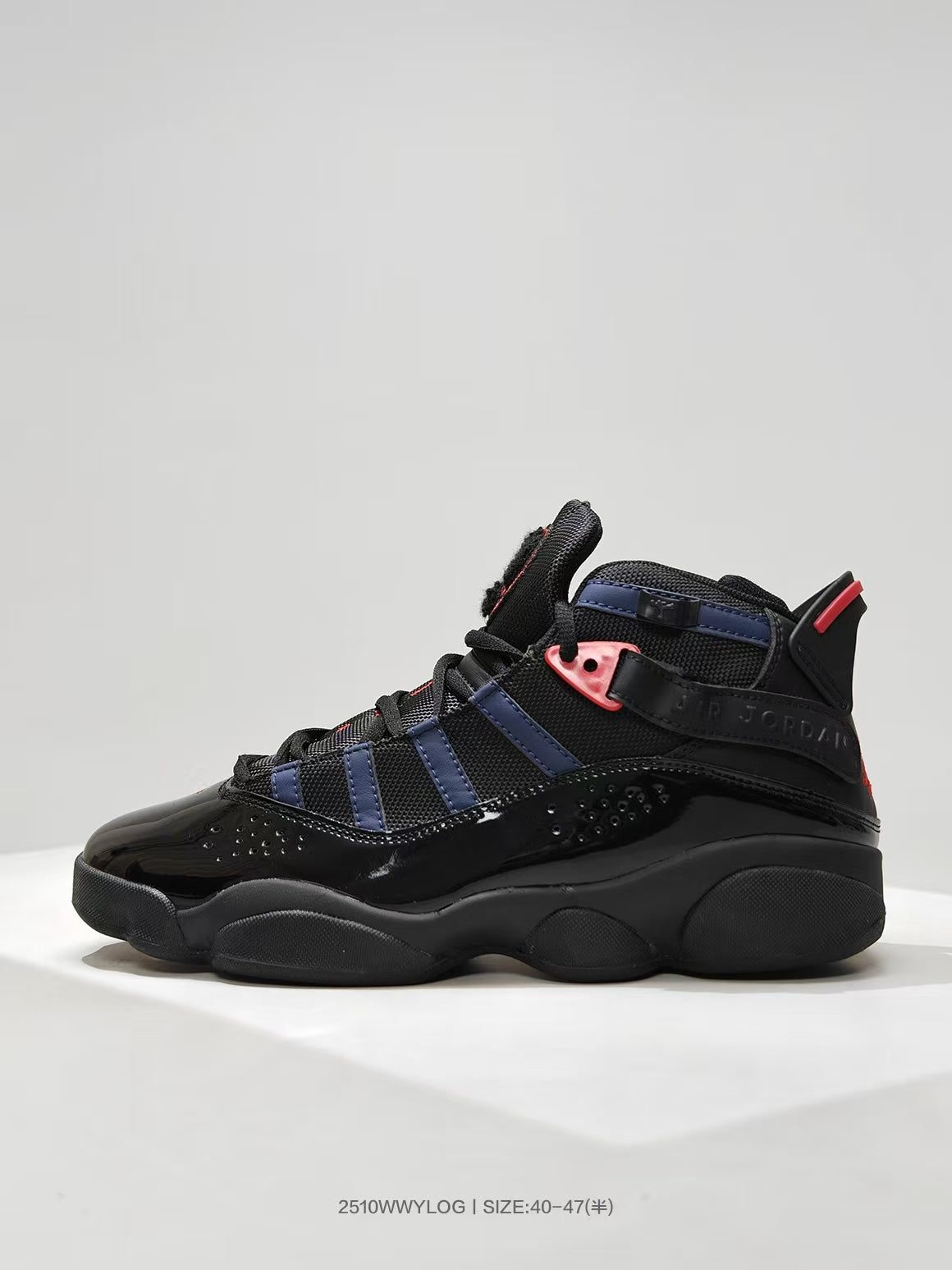 Jordan Six Rings Sneakers Black Navy Red