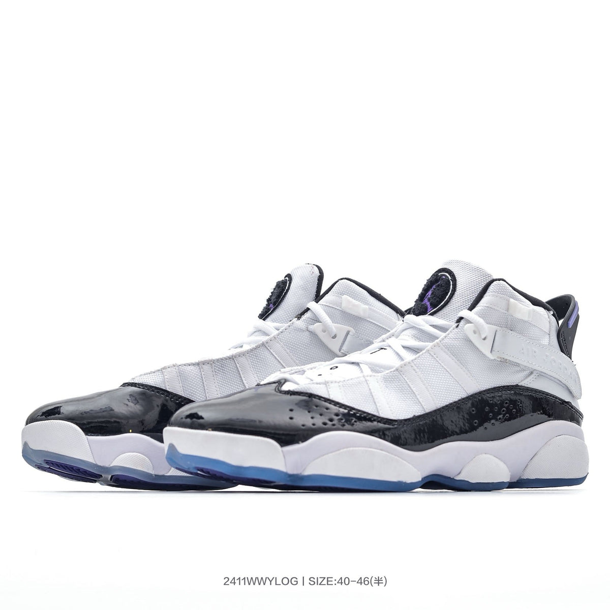 Jordan 6 High-Top Sneakers White Black Purple