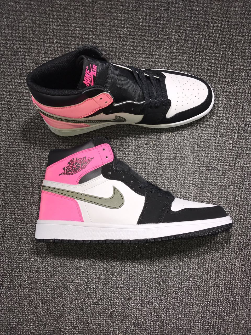 Jordan 1 High Valentine's Day Black Pink Sneakers
