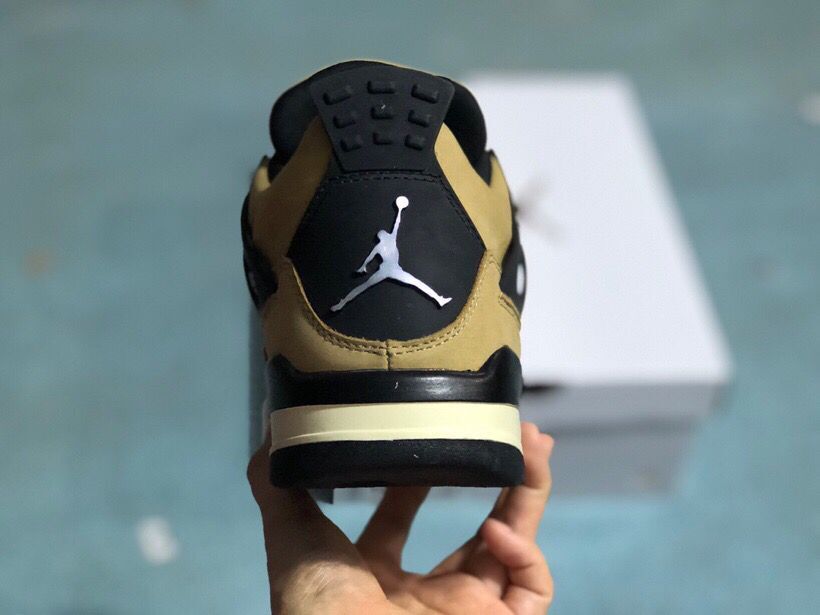 Jordan 4 Retro Tan Black Sneakers