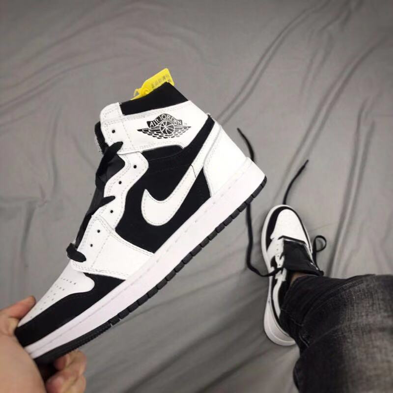 Air Jordan 1 High Black and White Sneakers