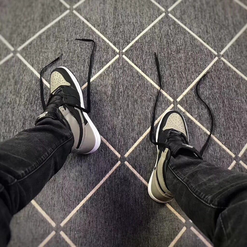 Air Jordan 1 High Shadow Black and Grey Sneakers