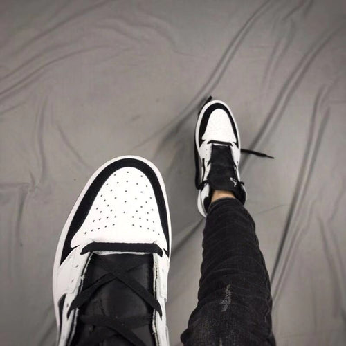 Air Jordan 1 High Black and White Sneakers
