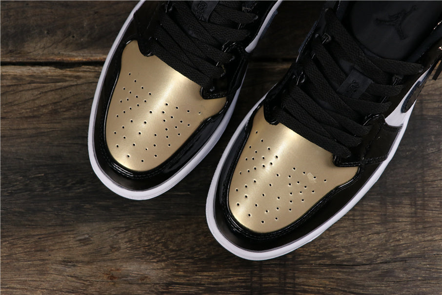 Jordan 1 Low Black Gold Sneakers CQ9447-700
