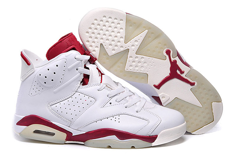Air Jordan 6 Retro High Sneakers White and Red