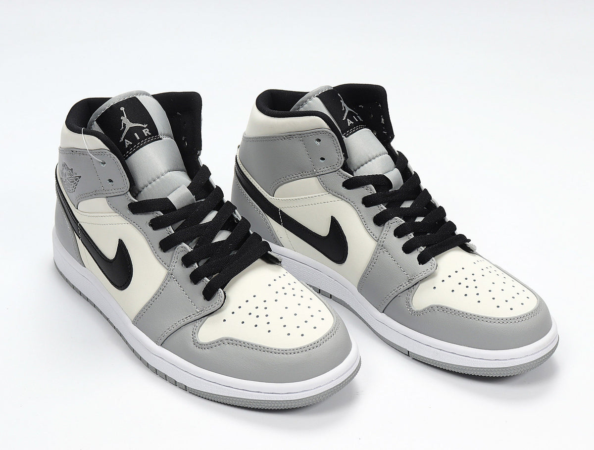 Jordan 1 High Dior-Inspired Sneakers Grey White Black