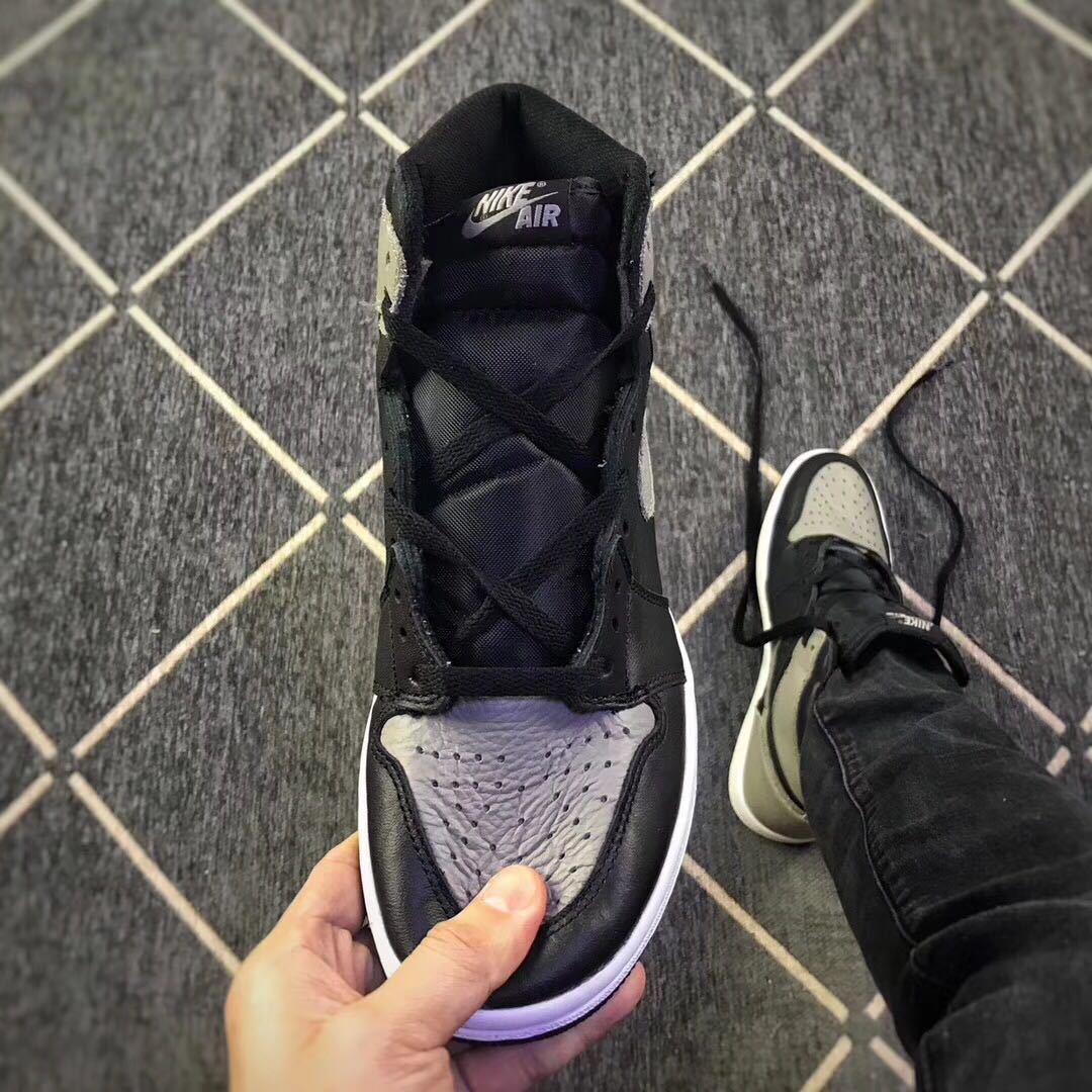 Air Jordan 1 High Shadow Black and Grey Sneakers