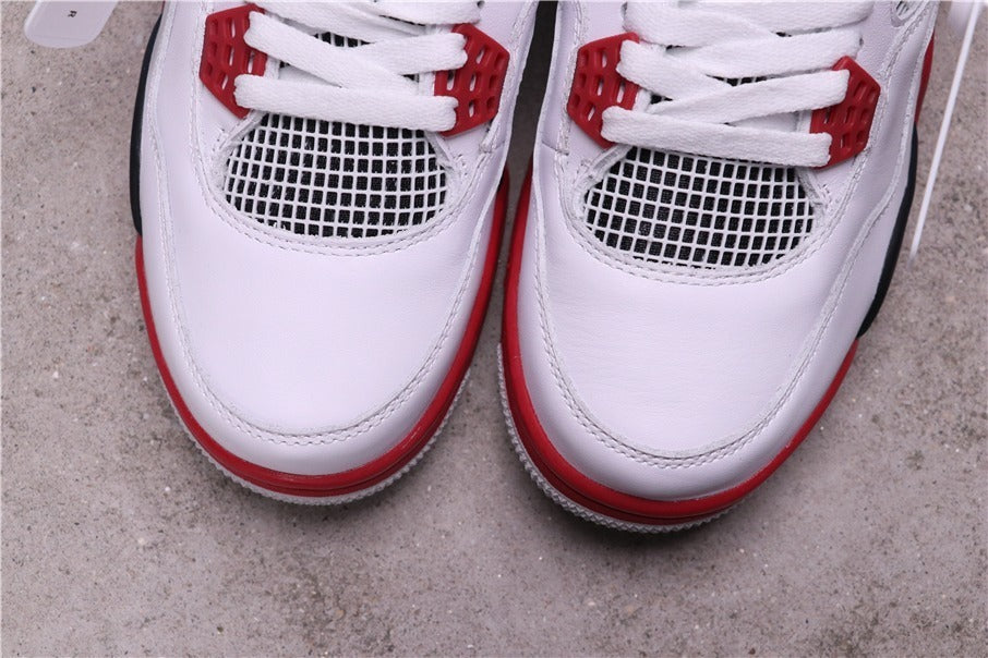 Jordan Air Jordan 4 Retro White Red Black Sneakers