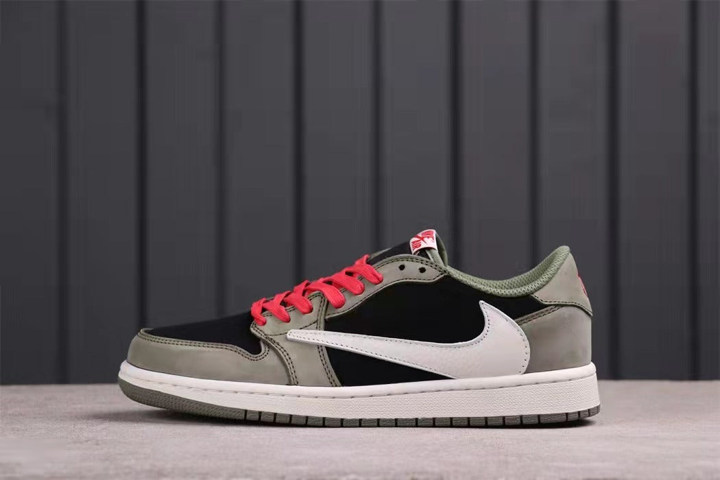 Jordan 1 Low Travis Scott Black Grey White Sneakers CQ4277-008