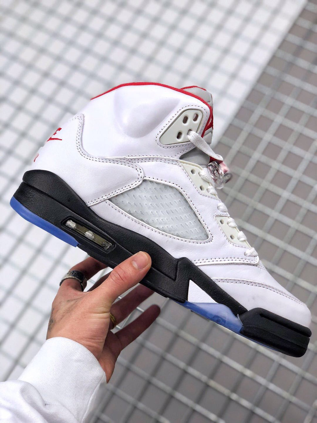 Jordan Air Jordan 5 Fire Red High-Top Sneakers
