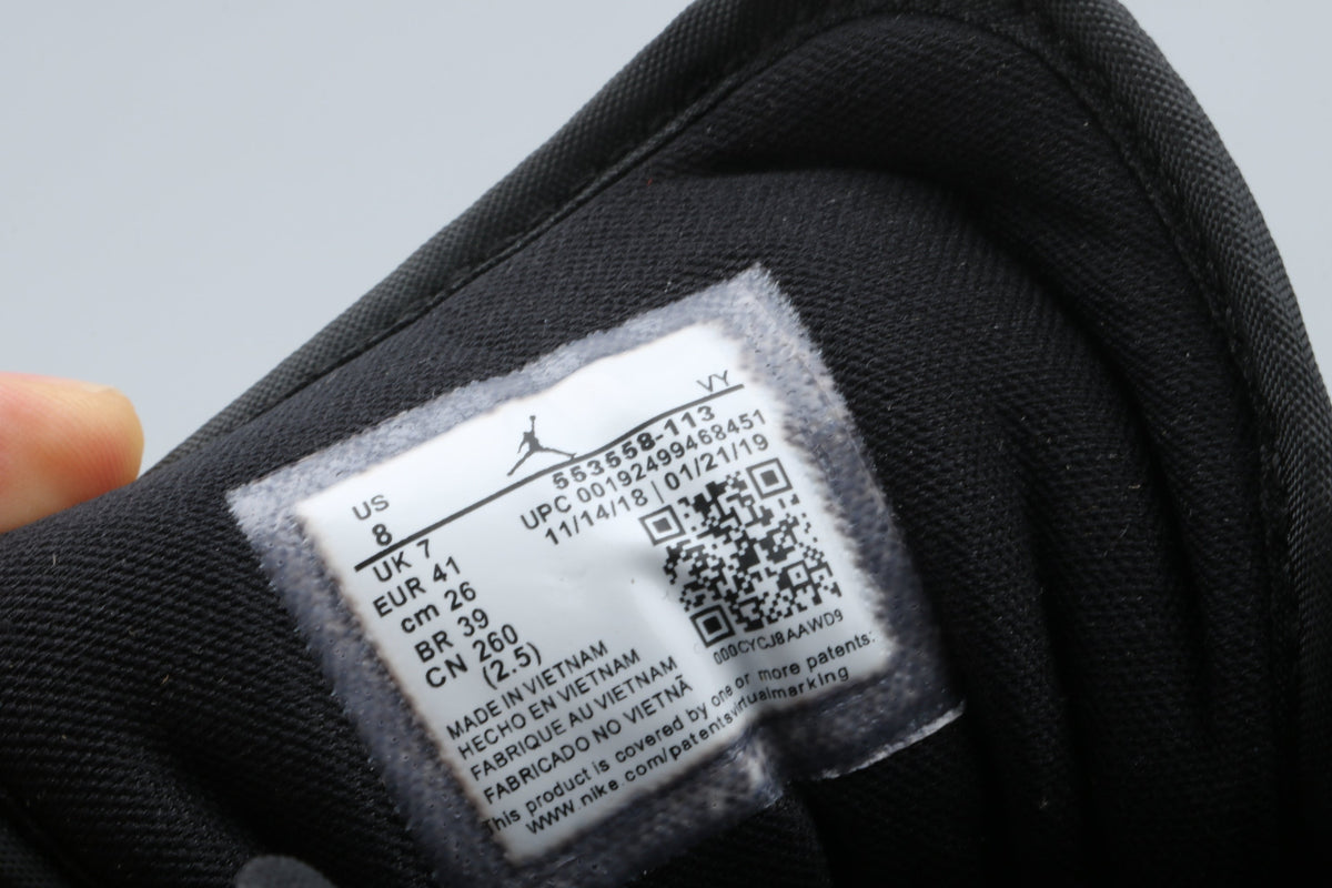 Jordan 1 Low Green Toe Sneakers Black White Green