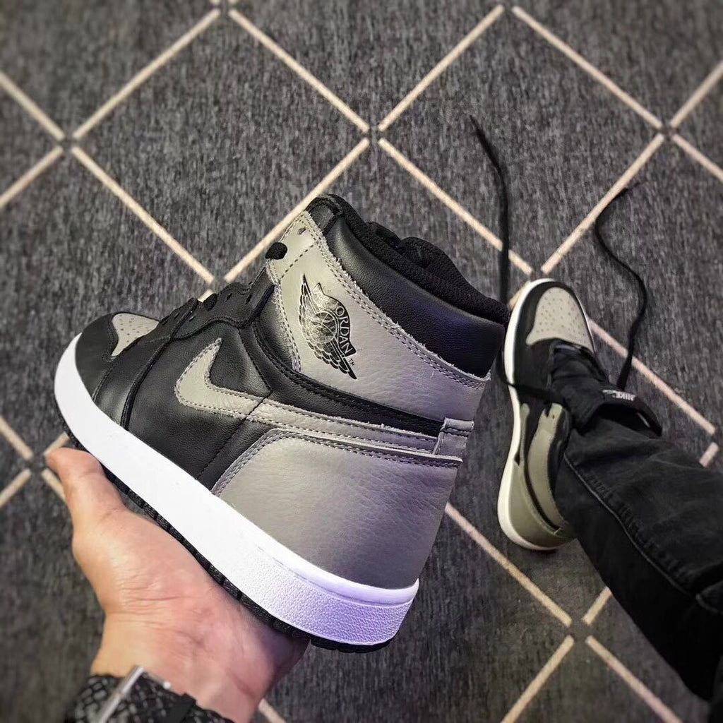 Air Jordan 1 High Shadow Black and Grey Sneakers
