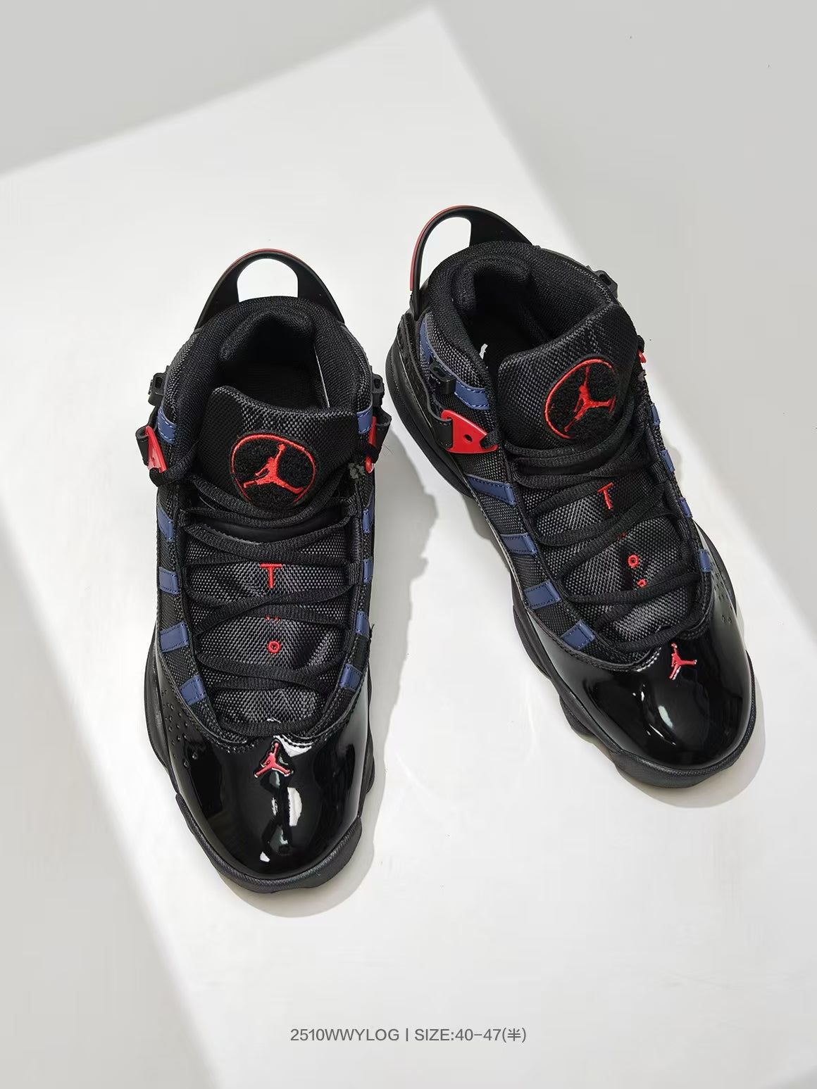 Jordan Six Rings Sneakers Black Navy Red