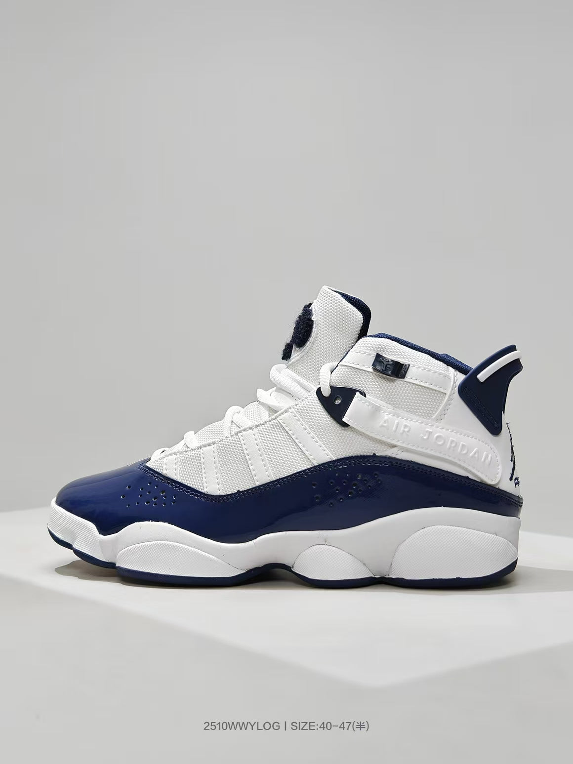 Jordan 6 Sneakers White and Navy