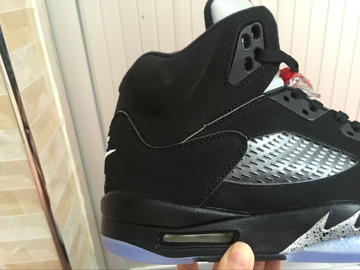 Air Jordan 5 Black Silver High-Top Sneakers