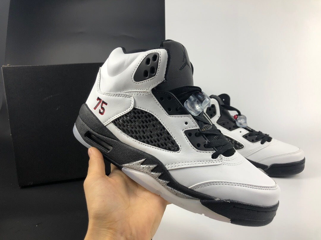 Jordan 5 Retro White Paris High-Top Sneakers