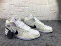 Jordan Air 1 Mid Sneakers Cream White and Black