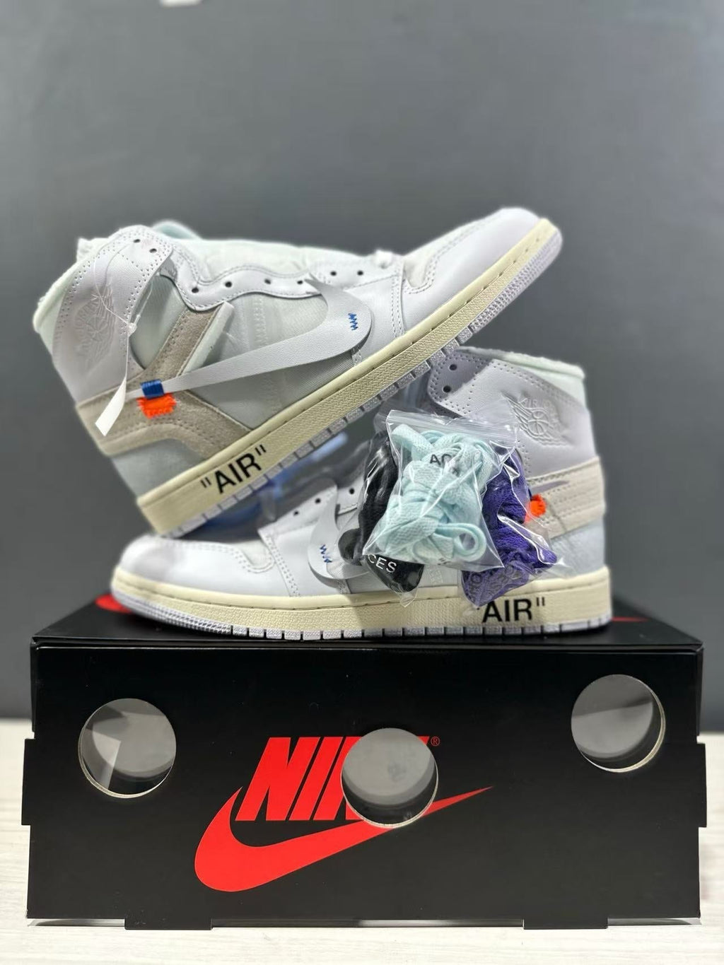 Jordan Air Jordan 1 High White Blue AA3834-100 Sneakers