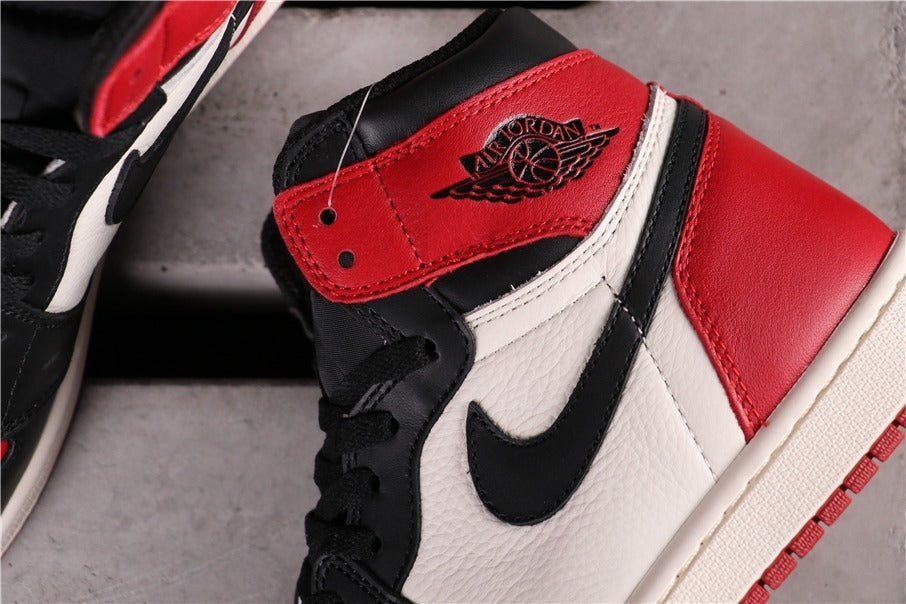 Air Jordan 1 High Bred Toe Black Red White 555088-610