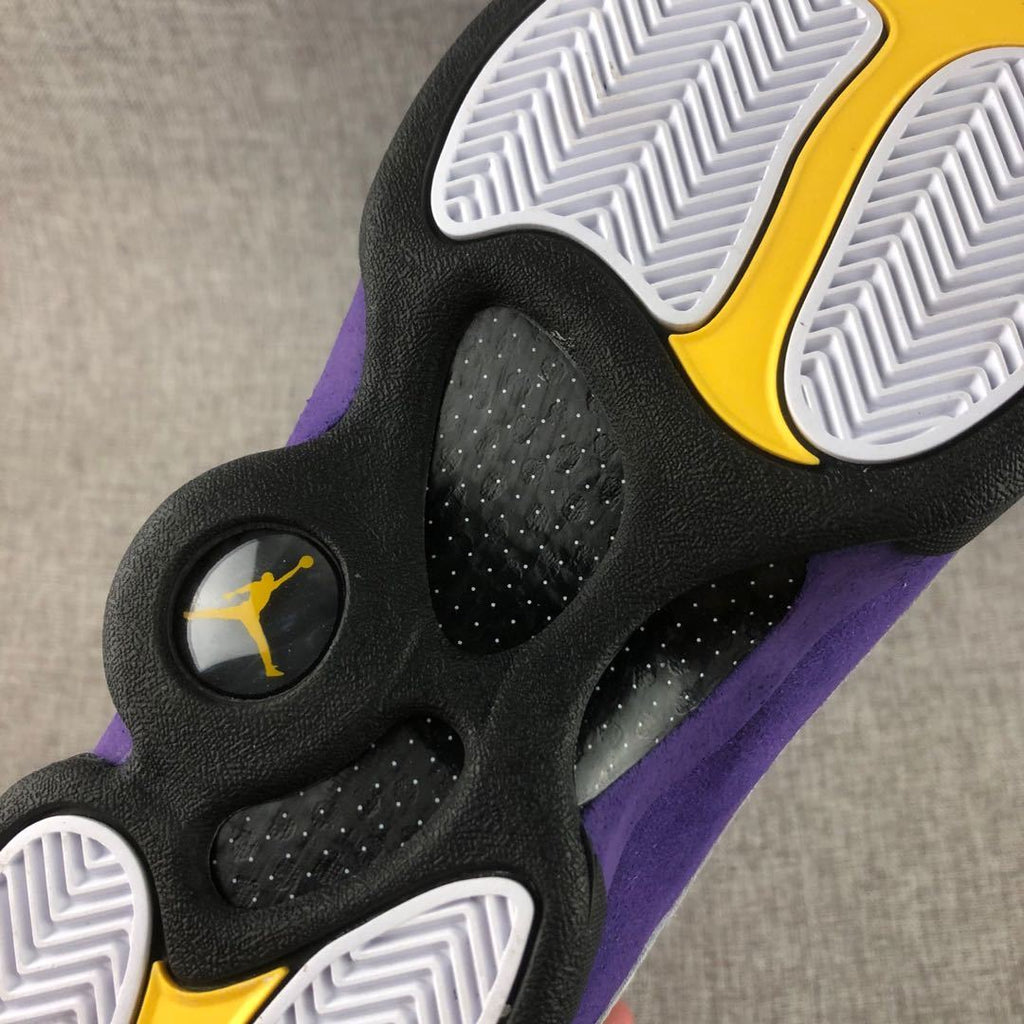 Jordan Air Jordan 13 Lakers Sneakers White Purple 414571-105