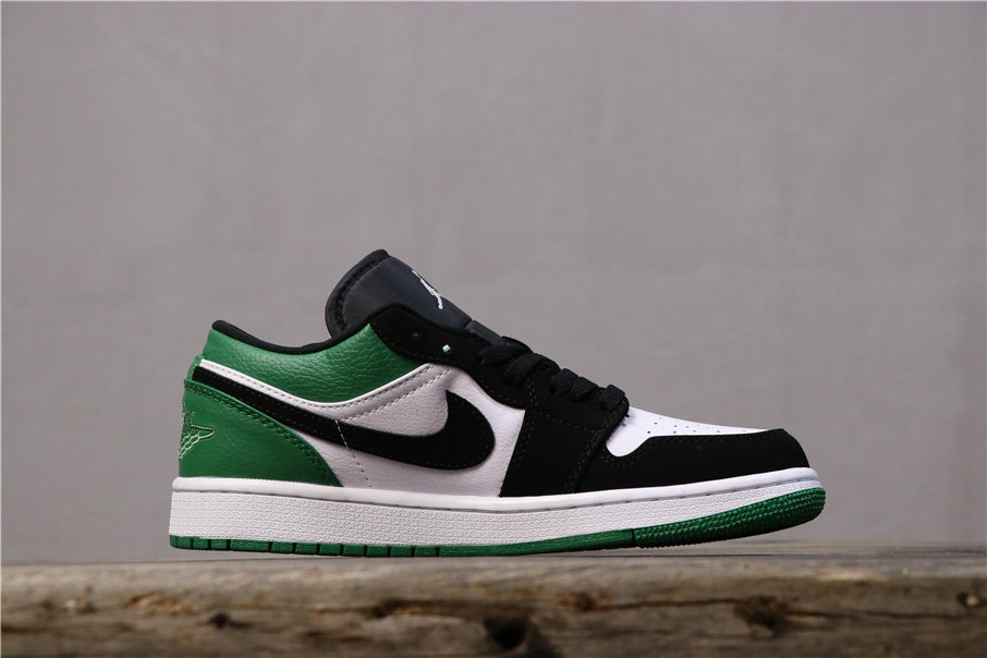 Jordan 1 Low Black Green Sneakers 553558-113