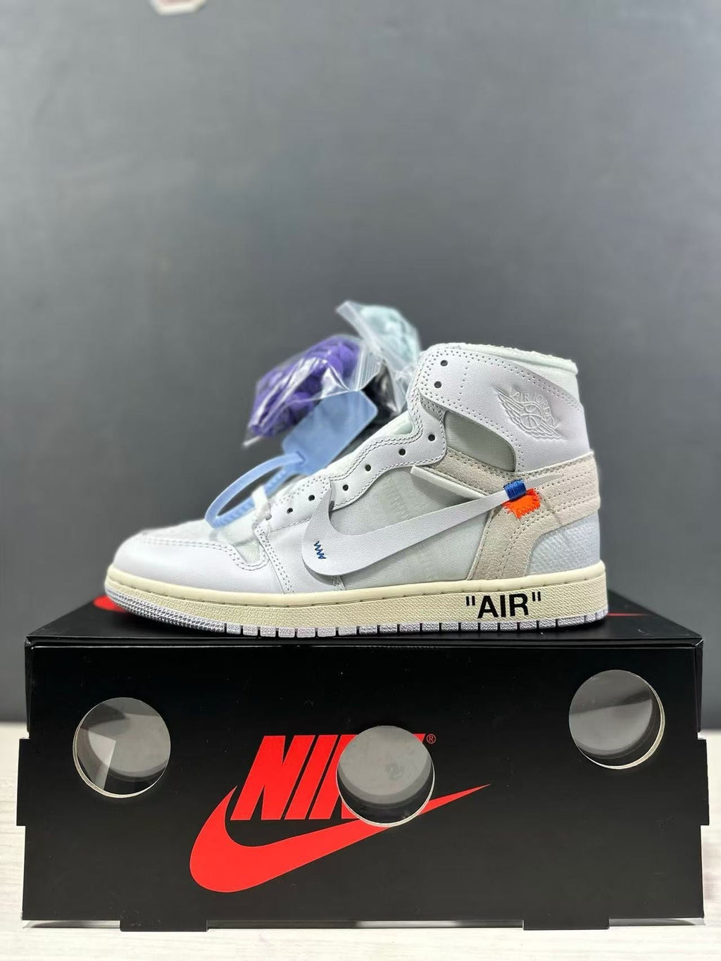 Jordan Air Jordan 1 High White Blue AA3834-100 Sneakers