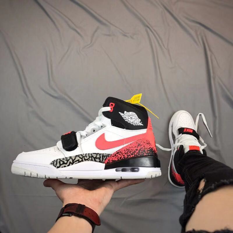 Jordan Legacy 312 Basketball Shoes White Black Red