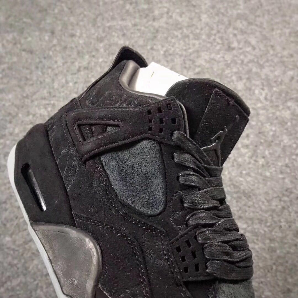 Jordan 4 KAWS Graffiti Black High-Top Sneakers