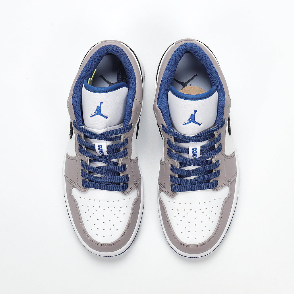 Jordan 1 Low Sneakers White Grey Blue 553558-103