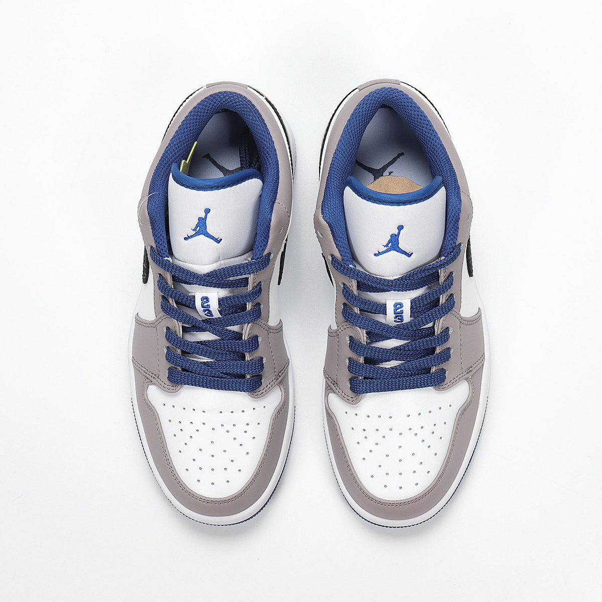 Jordan 1 Low Sneakers White Grey Blue 553558-103