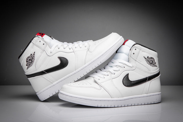 Air Jordan 1 High White and Black Sneakers