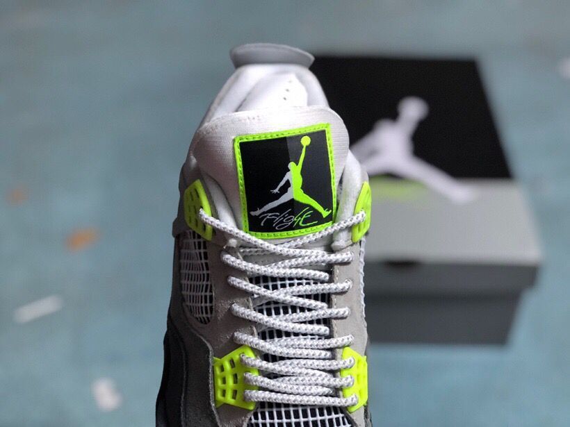 Jordan 4 Retro Gray Green Sneakers