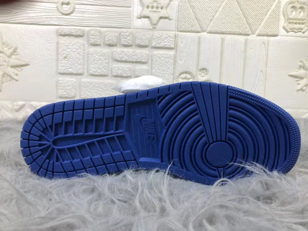 Jordan AJ1 High Black Blue Sneakers 555088-404