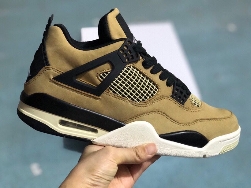 Jordan 4 Retro Tan Black Sneakers