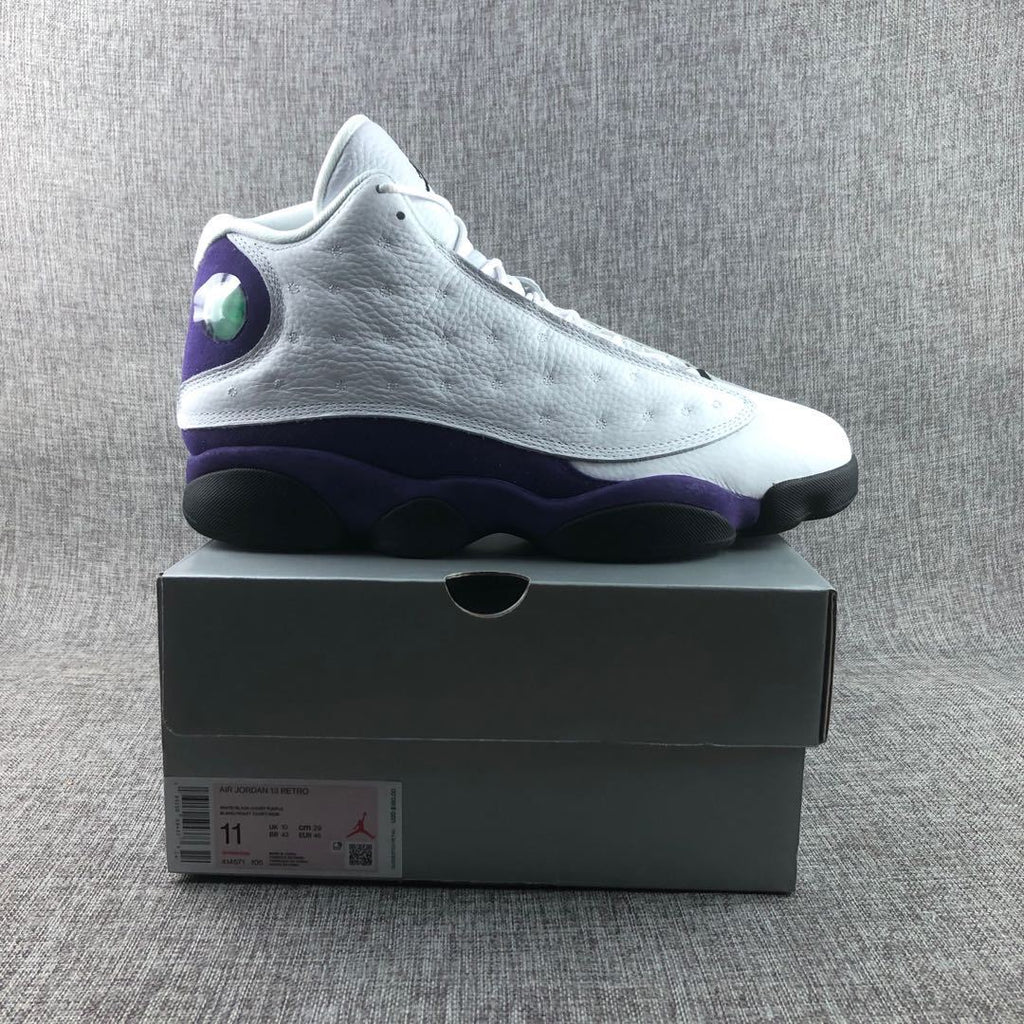 Jordan Air Jordan 13 Lakers Sneakers White Purple 414571-105