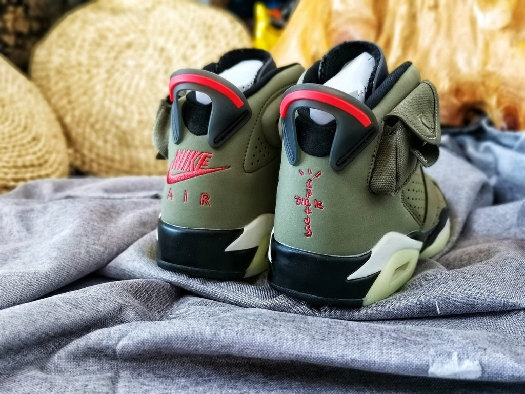 Jordan 6 TS 3M Olive High-Top Sneakers