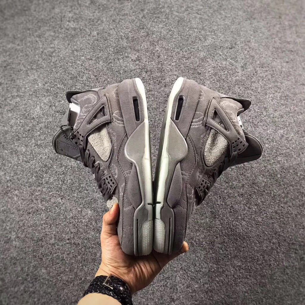Jordan 4 KAWS Sample High-Top Sneakers in Grey