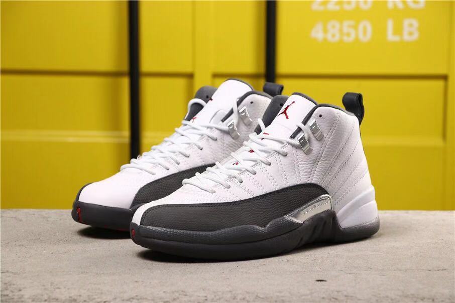 Air Jordan 12 Retro Dark Grey Sneakers White Black