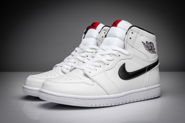 Air Jordan 1 High White and Black Sneakers