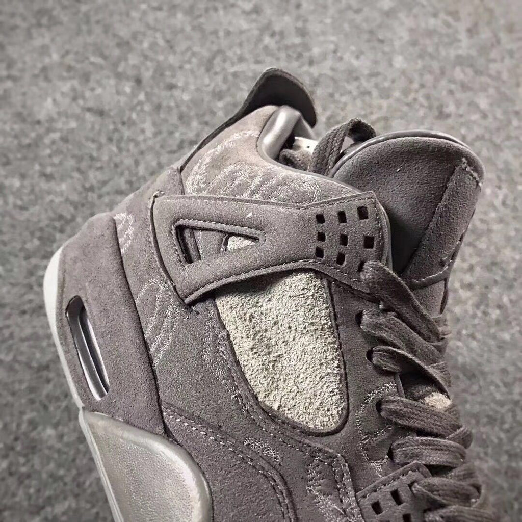 Jordan 4 KAWS Sample High-Top Sneakers in Grey