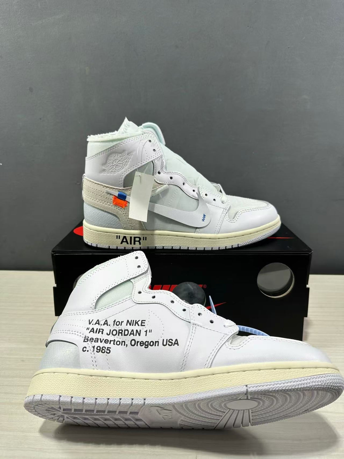 Jordan Air Jordan 1 High White Blue AA3834-100 Sneakers