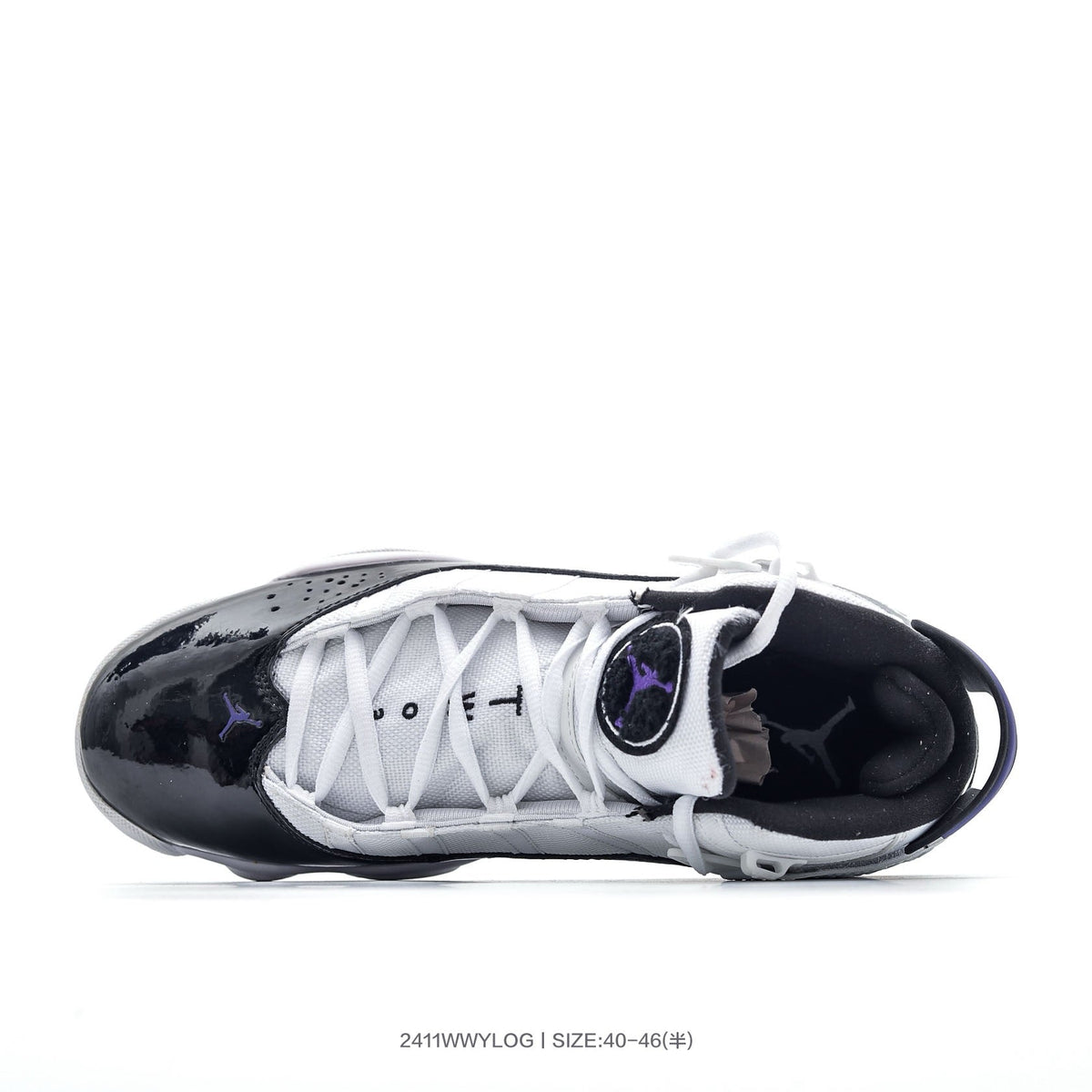 Jordan 6 High-Top Sneakers White Black Purple