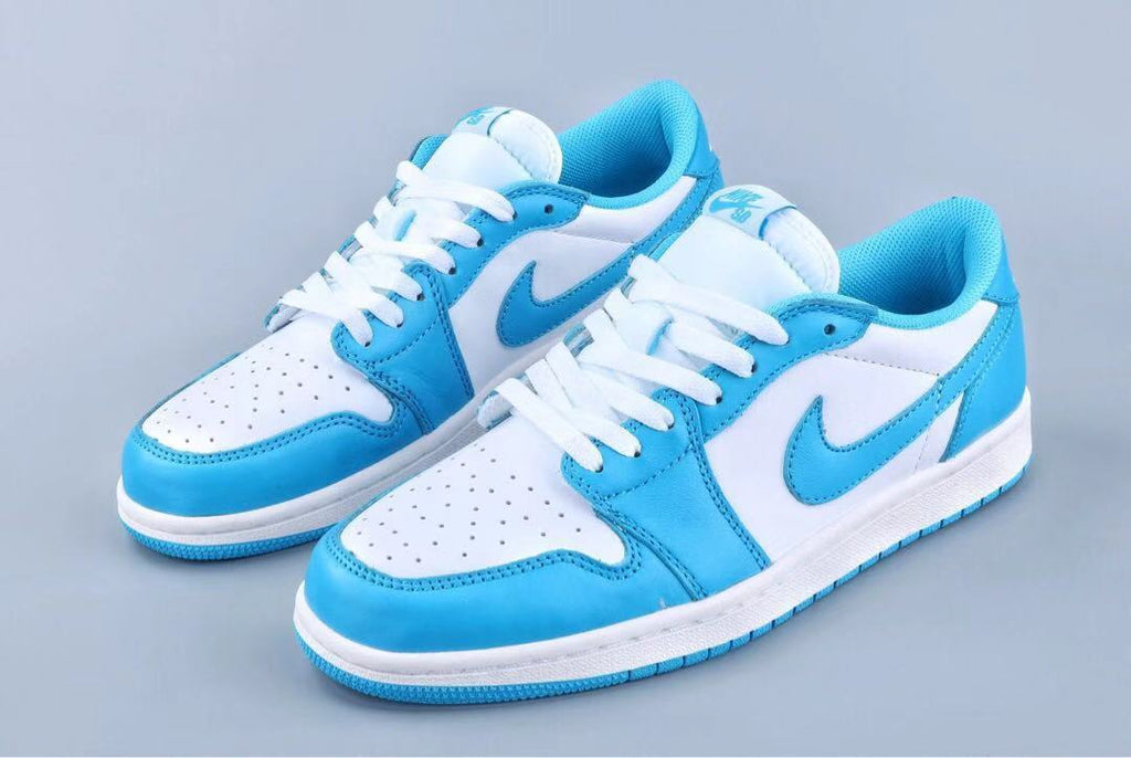 Jordan 1 Low SB UNC Blue and White Sneakers 401