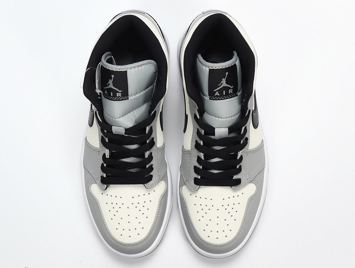 Jordan 1 High Dior-Inspired Sneakers Grey White Black