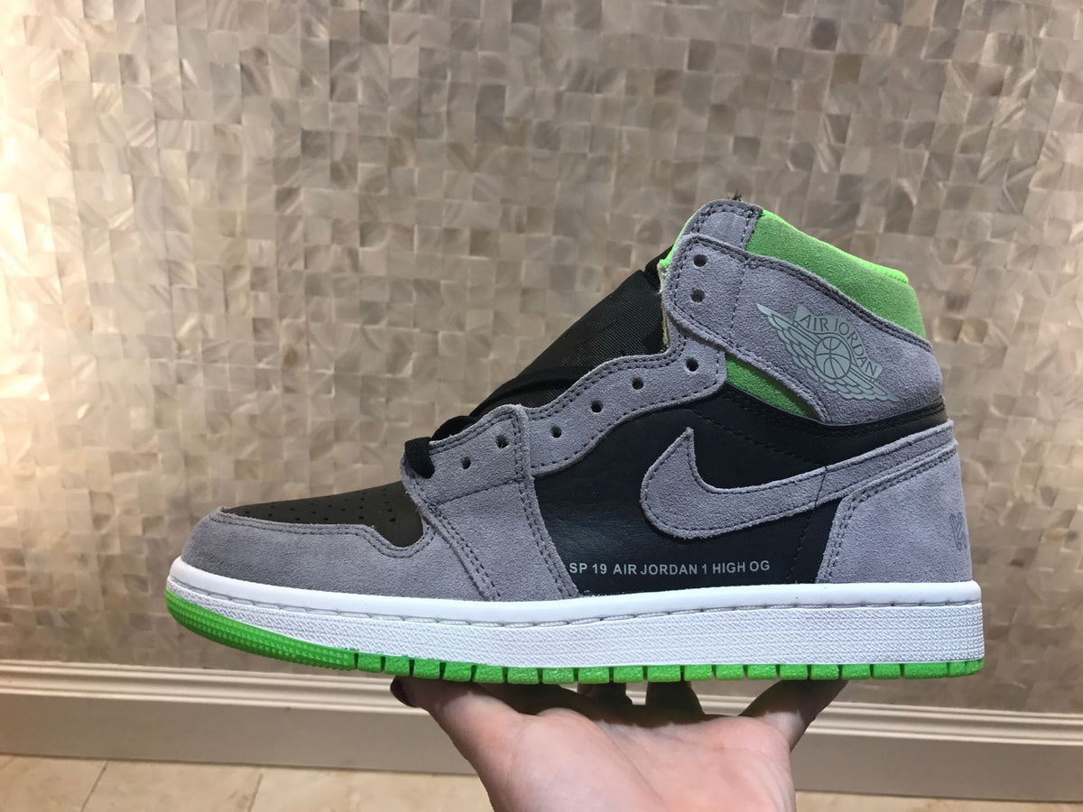 Jordan 1 Retro High OG Grey Green High-Top Sneakers