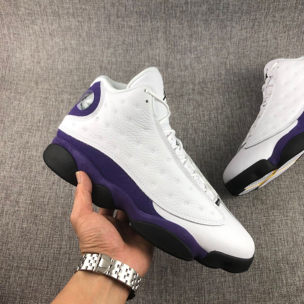 Jordan Air Jordan 13 Lakers Sneakers White Purple 414571-105