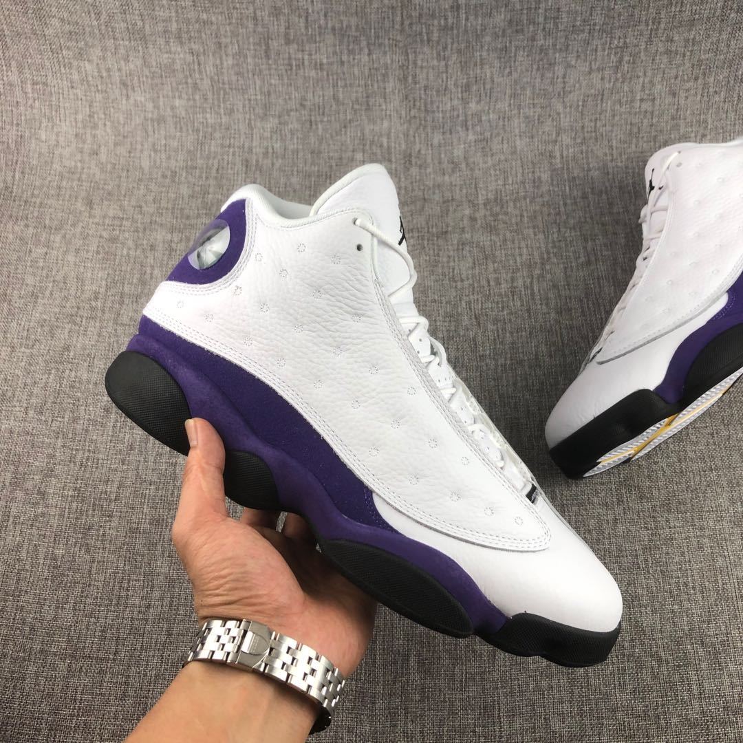Jordan Air Jordan 13 Lakers Sneakers White Purple 414571-105