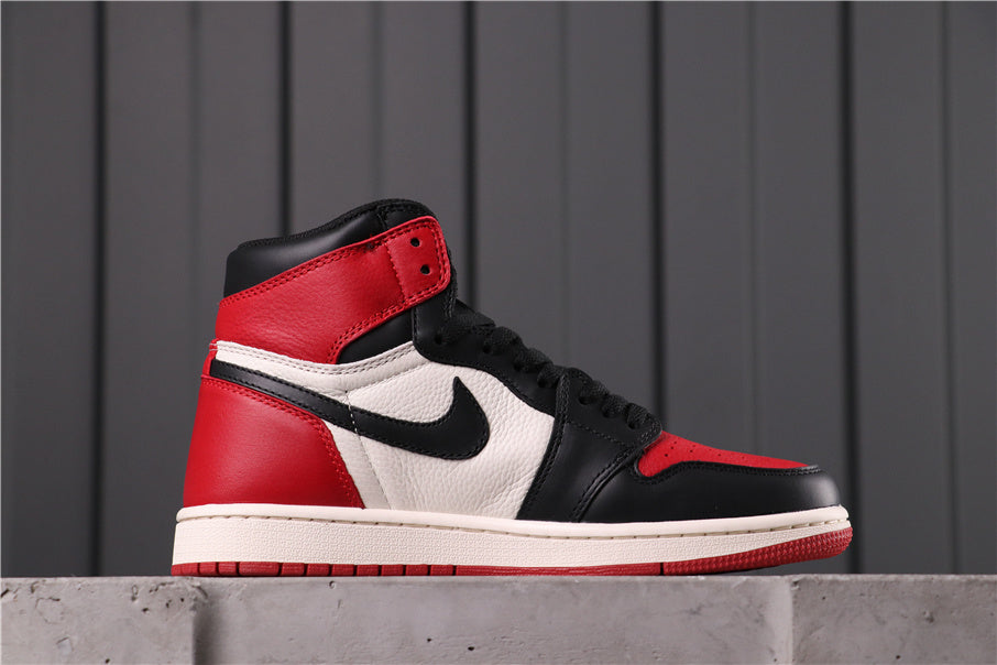 Air Jordan 1 High Bred Toe Black Red White 555088-610