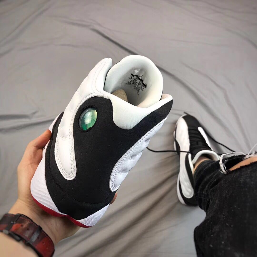 Air Jordan 13 He Got Game Sneakers Black White Red